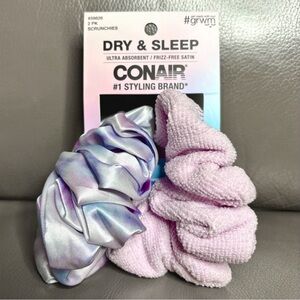 Conair Dry & Sleep Satin Scrunchie Set